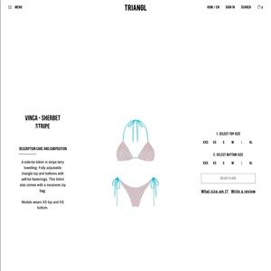 Triangl Vinca Bikini - Sherbet Stripe